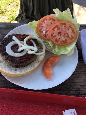 Asked for a medium rare burger. That's a cremated burger