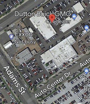 Map Dutton Buick GMC 8201 Auto Dr. Riverside, CA