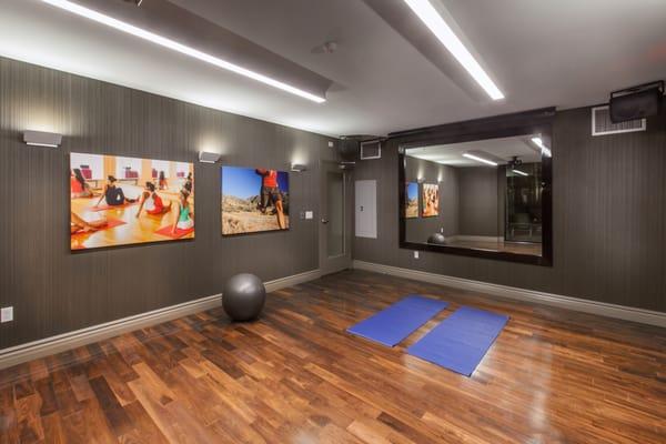 Yoga and on-demand workout studio at The Verdant Apartments in San Jose, CA