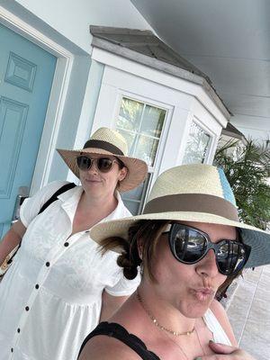 Wearing our hats in key west!