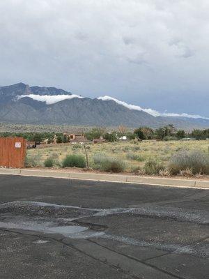 Clouds on the mountain.