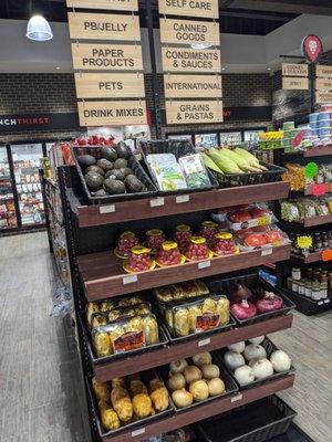 They even have some produce for sale! Now this is my kind of eatery/fueling station!