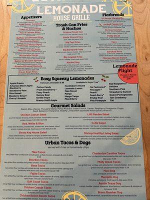 Menu (front)