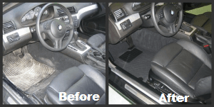 Interior detail before and after