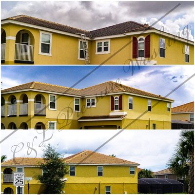 Slate roof Cleaning.  Davenport florida. Softwash