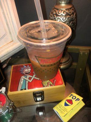 Doo doo looking cofffee called an iced caramel latte