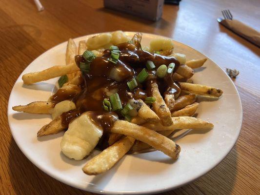 Poutine appetizer look at those cheese curds!!