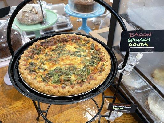 Quiche and egg salad