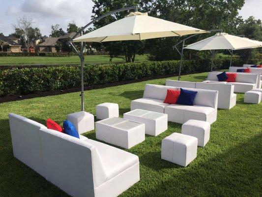 white lounge sets for Outdoor and indoor parties