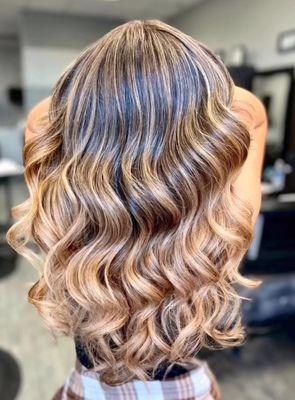 Golden balayage done by Virginia