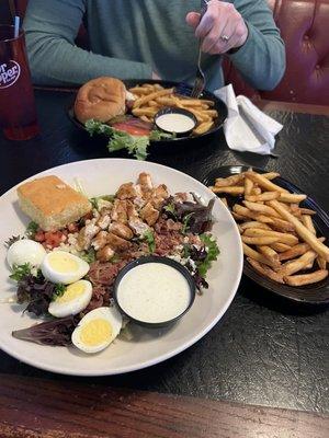 Cobb salad with a side of fries like the adult that I am