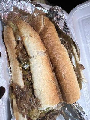 Titan Philly cheesesteak sub