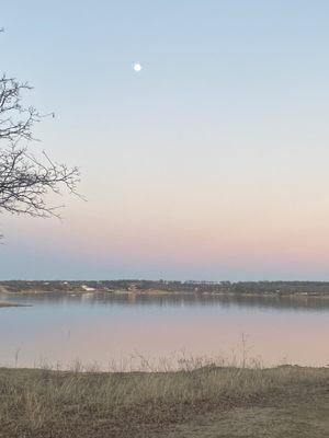 "Over the moon over Lake Nocona"