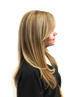 Josie at Gordon Salon's Glenview location created this gorgeous #AvedaBlonde