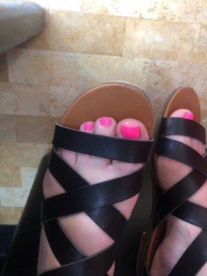 Pedicure in sandals