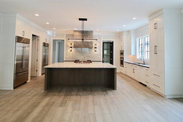 Two toned, flush construction kitchen