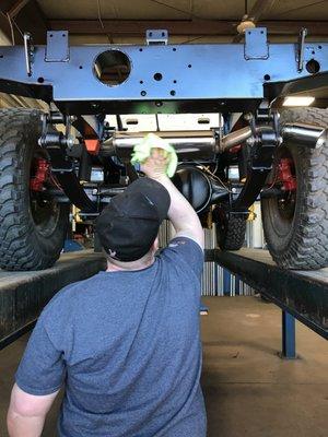 POLISHING the muffler?!!!