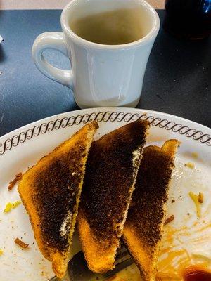 Burnt toast and no coffee refills