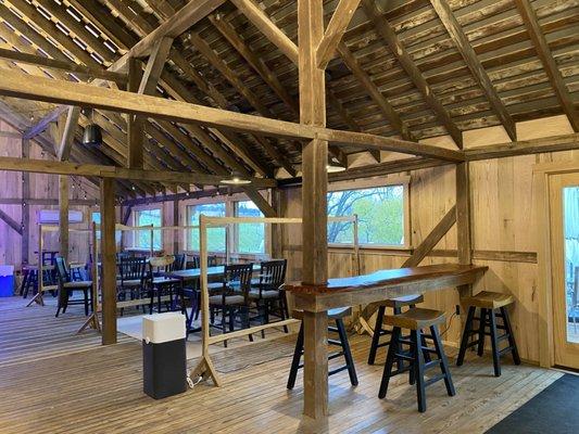 Inside our 100+ year old bank barn...cozy in winter, cool in summer!