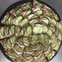 Fresh Sliced Cucumbers, with Ranch Spread, on Rye