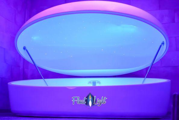 The "LIGHT ORB" is a one of its kind sensory deprivation "float tank," custom engineered for Floating Light and the only one in the world.