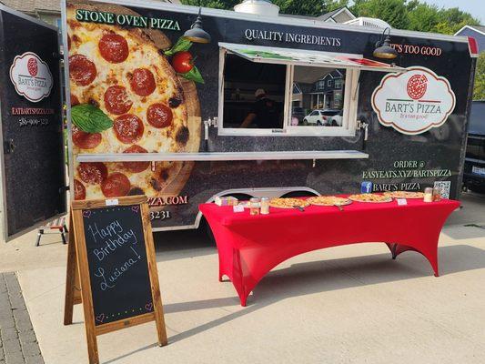 Make your special event extra special with Bart's Pizza!