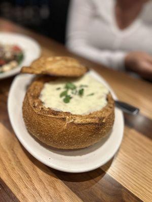 Clam Chowder in Sourdough bread bowl