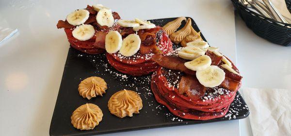 Red Velvet Elvis Pancakes