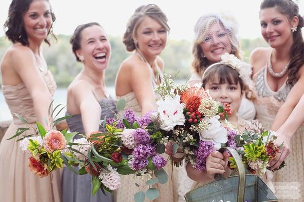 All bouquets created with fresh cut flowers from Idylwilde Farm!