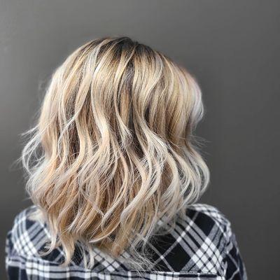 Icy blonde highlights