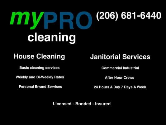 Basic clean weekly rate starts at $72.00 a week. Call today to schedule your free in home visit. Working hard at making less work for you!!