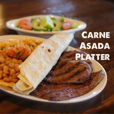 Carne asada platter