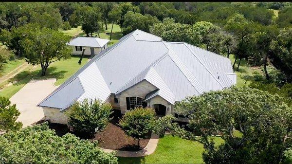 Pre-weathered galvalume standing seam. SW Austin.