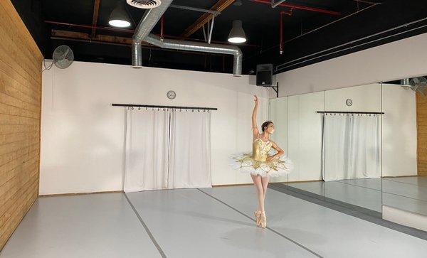 One of our teen dancers showing off her technique and hard work during our Spring Recital 2021!