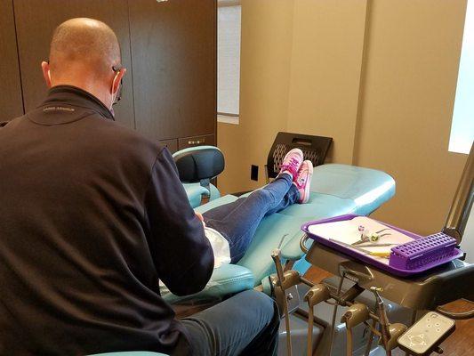 Dr. Michael Royse working on one of his tiny patients