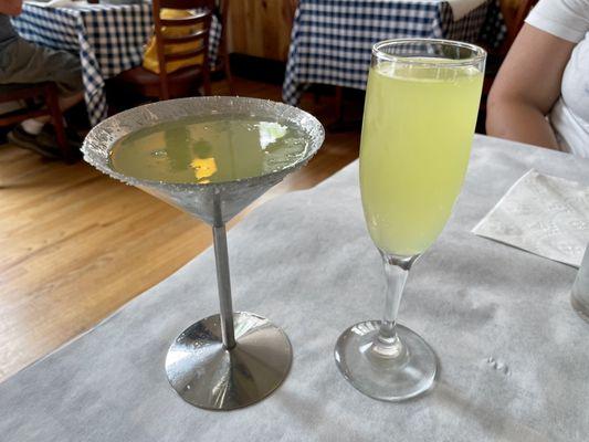 "Sparkling Limoncello" (limoncello, prosecco, lemon soda) and the "Italian Margarita" (silver tequila, limoncello, lemon, lime)