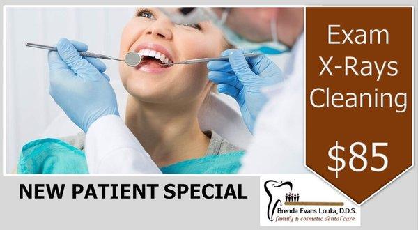 Dr. Brenda Evans Louka DDS - San Bernardino  October New Patient Special - EXAM, CLEANING & X-RAYS $85