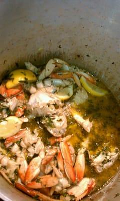 Creole garlic butter crab