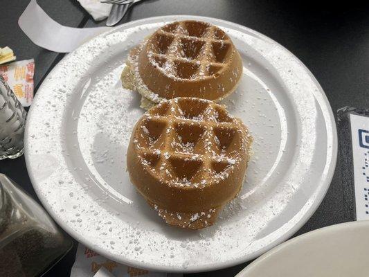 Belgian waffles as a side! Yum!