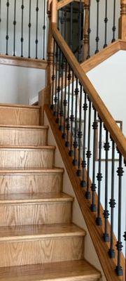 Removal & Installion new hand railing with twisted basket spindles