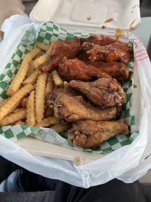 Wings and fries