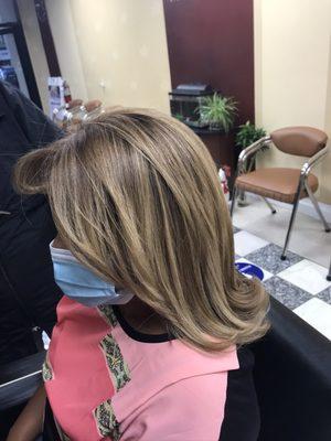 Color and blow dry