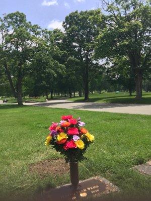 My mom's marker at Mt. Moriah