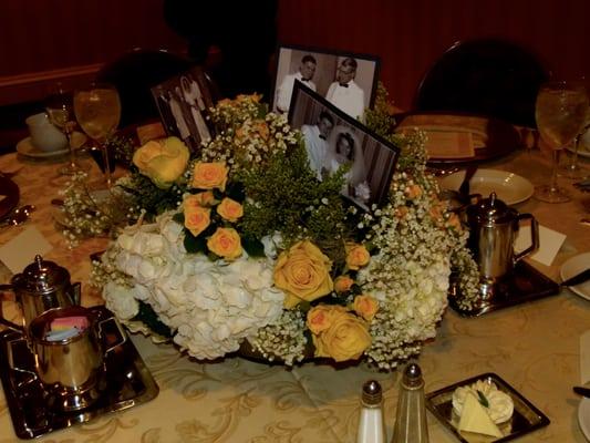 Centerpiece arrangement created by Laura!