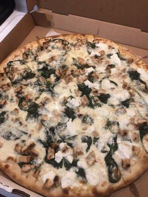 White Chicken, Spinach, & Ricotta Pizza