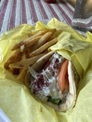 Beef & Lamb gyro with fries