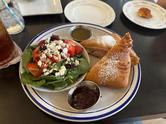 The Monte Cristo sandwich with Strawberry Salad