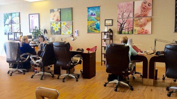 Nicer than most nail salons...very detail orientated owner. Great selection of OPI & other nail polishes.