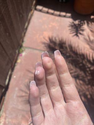 Paint on finger