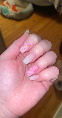 My BIRTHDAY nails!!  This was $$ but I loved them! Lasted a good 4-6 weeks